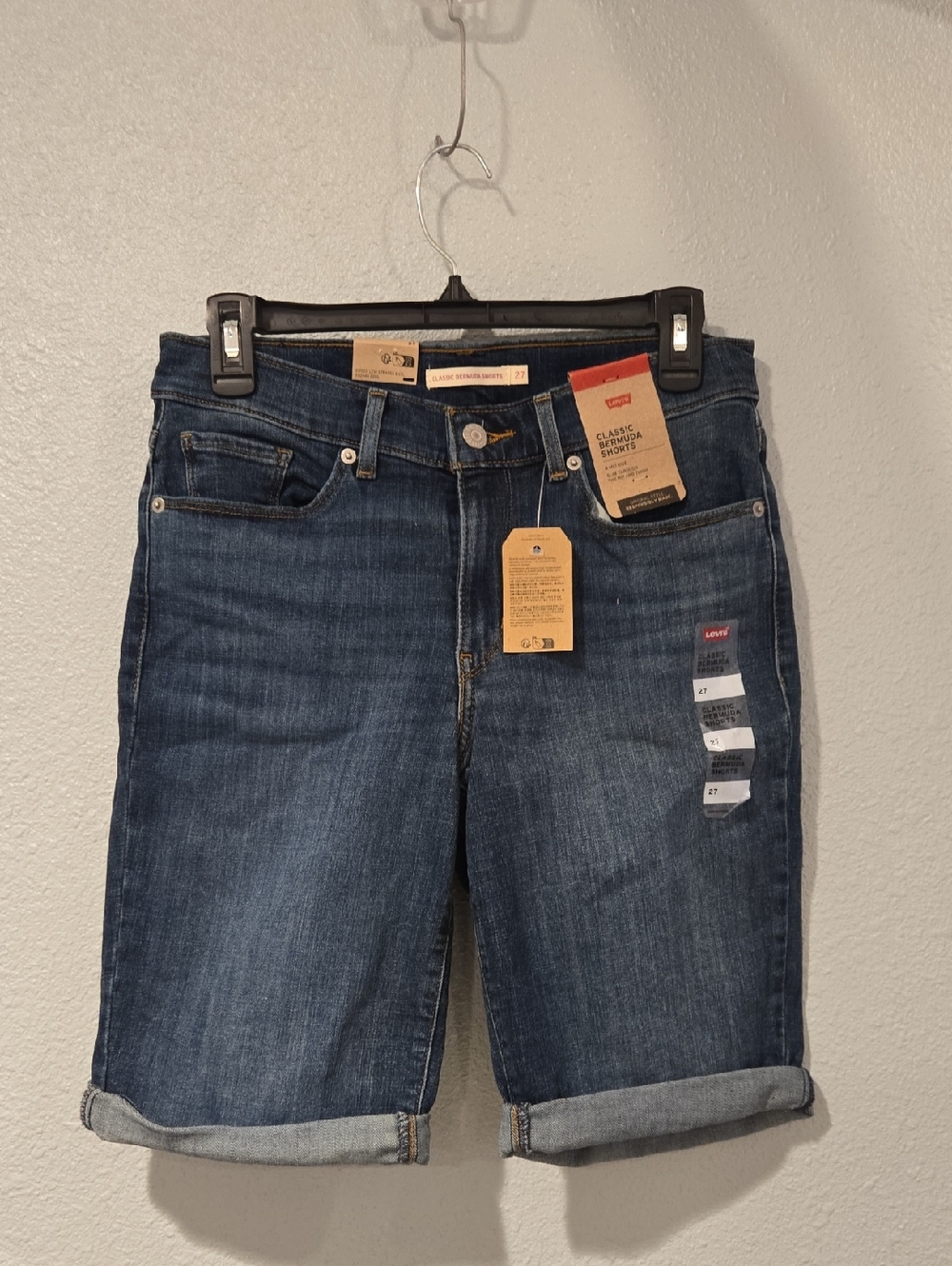 Levi's Women’s Dark Blue Classic Bermuda Shorts